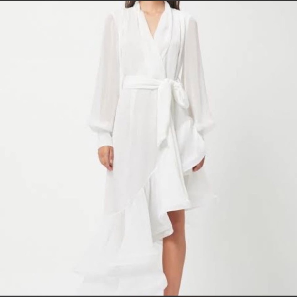 Elegant White Ruffle Dress